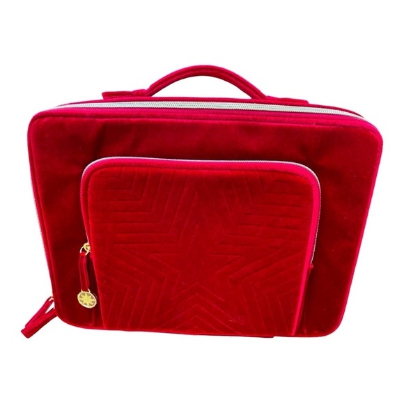 Estee Lauder Red Velvet Makeup Train Case 2023 Holiday Edition NEW - Picture 1 of 10
